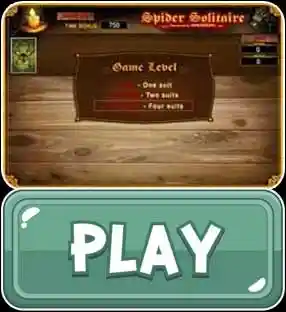 Spider Solitaire Game - Play Button